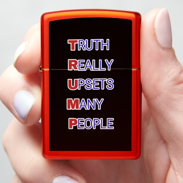 MAGA Support Republican Donald Trump, Conservative Zippo Lighter (In Hand)