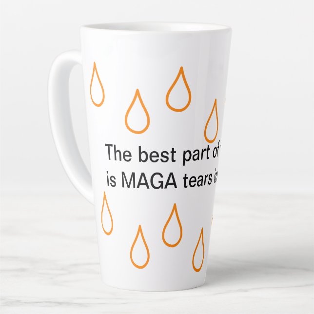 MAGA Tears Latte Mug (Left Angle)