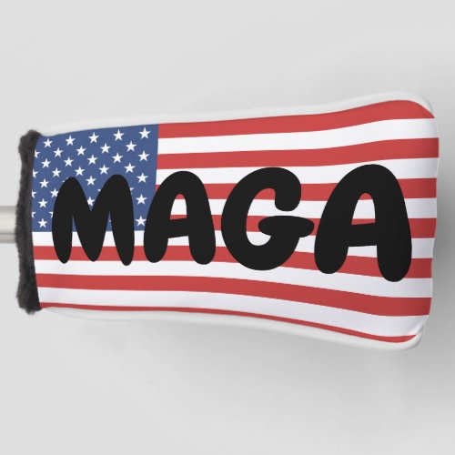MAGA TRUMP AMERICAN FLAG PUTTER GOLF HEAD COVER