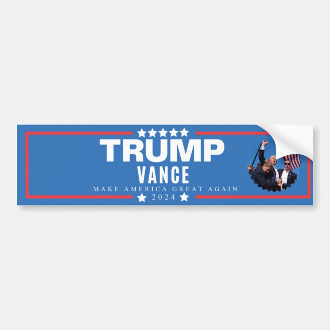 MAGA Vote for Trump Vance 2024  Bumper Sticker (Front)