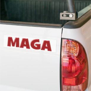 MAGA with red text Bumper Sticker