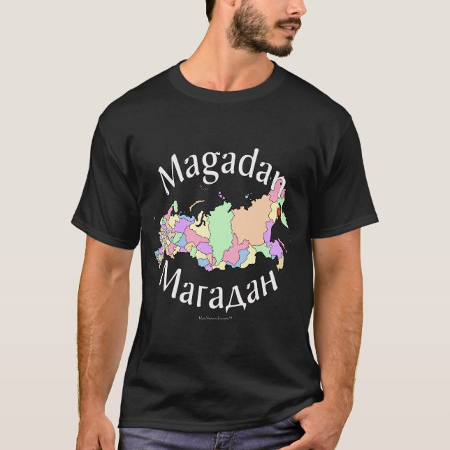 Magadan Russia Map T-Shirt (Front)