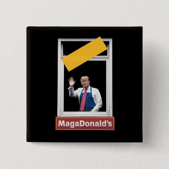 MAGADonald's Trump 2024 Button (Front)