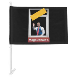 MAGADonald's Trump 2024 Car Flag
