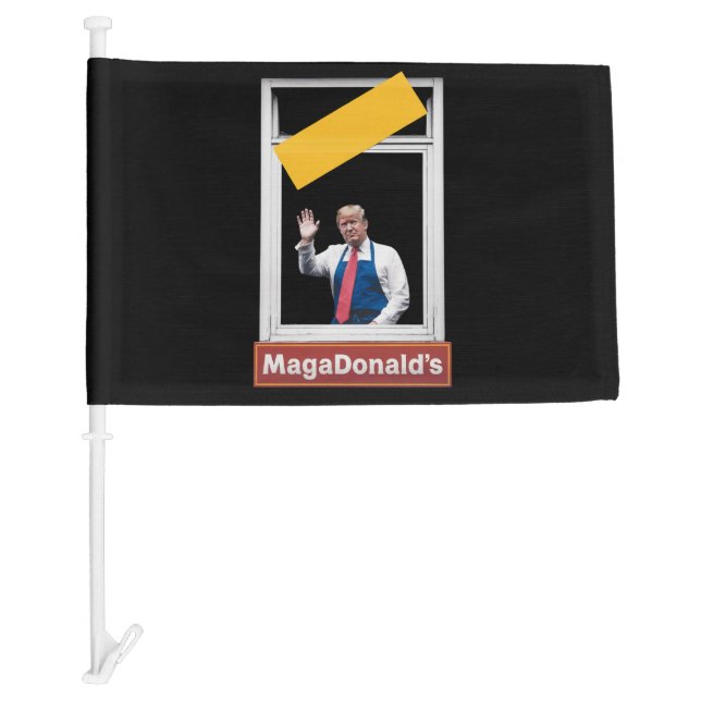 MAGADonald's Trump 2024 Car Flag (Front)