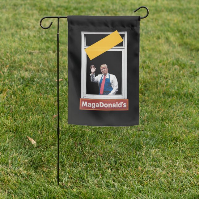 MAGADonald's Trump 2024 Garden Flag (In SItu)