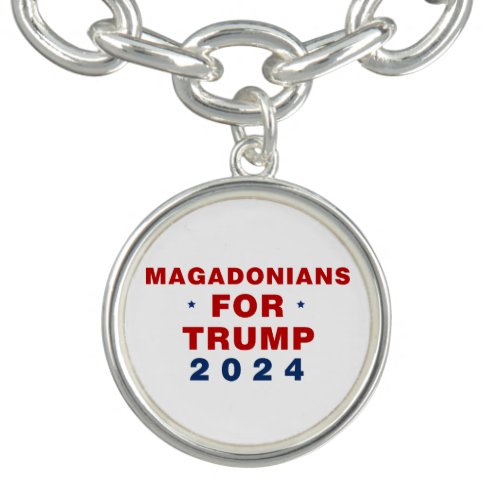 Magadonians For Trump 2024 Red Blue Bracelet