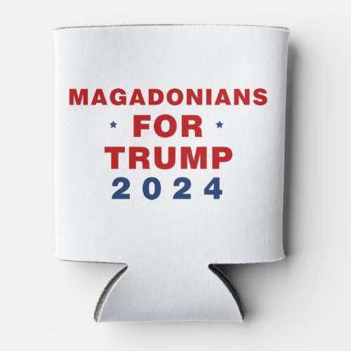 Magadonians For Trump 2024 Red Blue Can Cooler