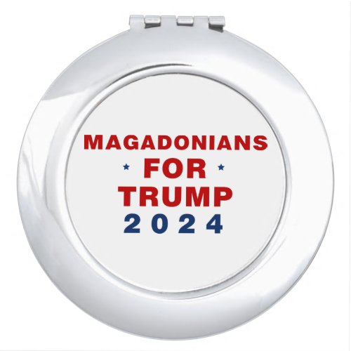 Magadonians For Trump 2024 Red Blue Compact Mirror