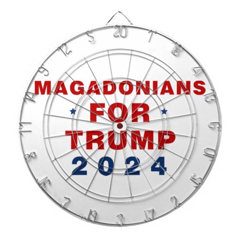 Magadonians For Trump 2024 Red Blue Dart Board
