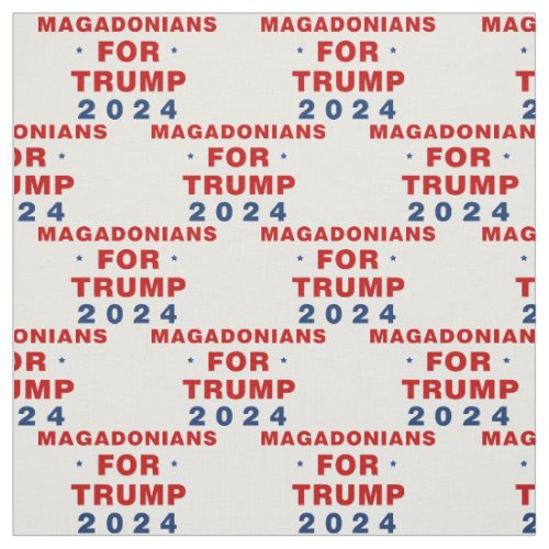 Magadonians For Trump 2024 Red Blue Fabric