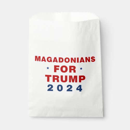Magadonians For Trump 2024 Red Blue Favor Bag