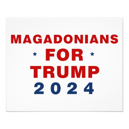 Magadonians For Trump 2024 Red Blue Flyer