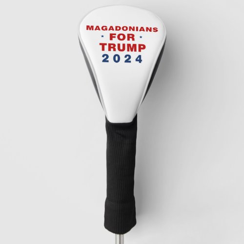 Magadonians For Trump 2024 Red Blue Golf Head Cover