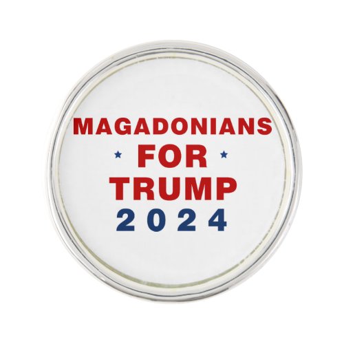 Magadonians For Trump 2024 Red Blue Lapel Pin