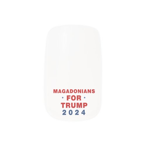 Magadonians For Trump 2024 Red Blue  Minx Nail Art