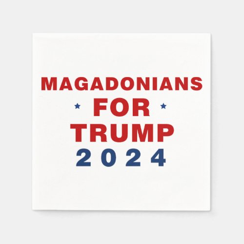 Magadonians For Trump 2024 Red Blue Napkins
