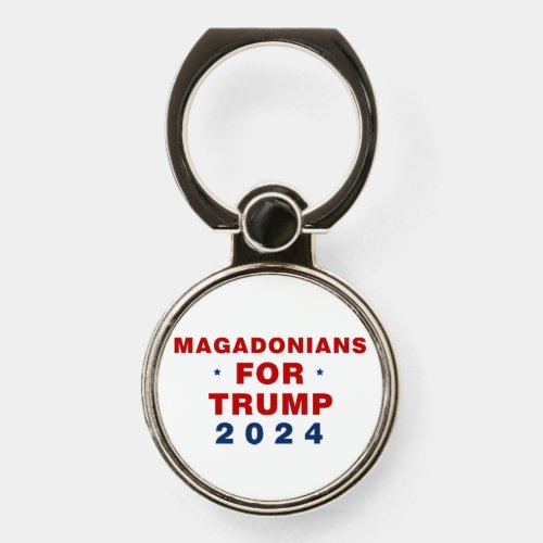 Magadonians For Trump 2024 Red Blue Phone Ring Stand