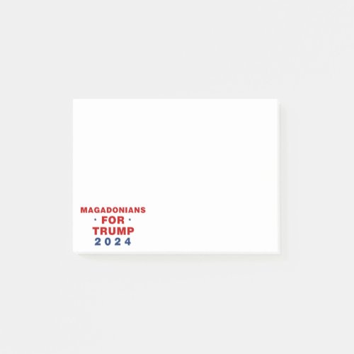 Magadonians For Trump 2024 Red Blue Post_it Notes