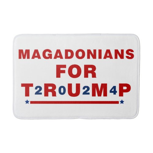 Magadonians For Trump 2024 Red Blue Star Bath Mat