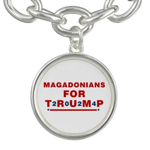 Magadonians For Trump 2024 Red Blue Star Bracelet