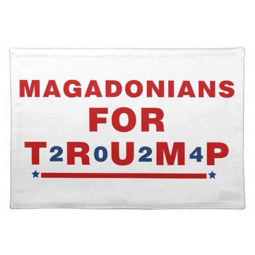 Magadonians For Trump 2024 Red Blue Star Cloth Placemat