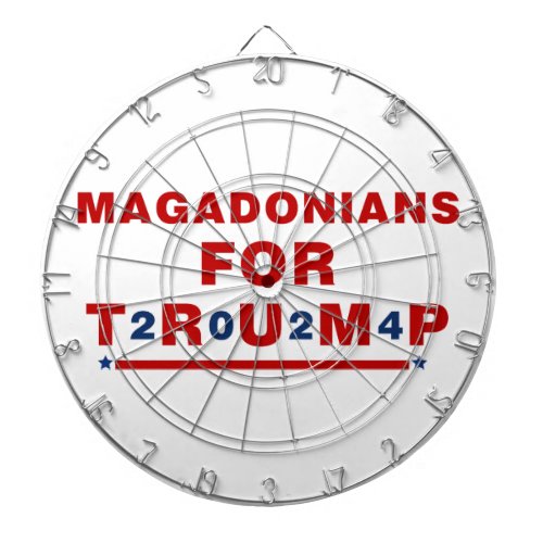 Magadonians For Trump 2024 Red Blue Star Dart Board