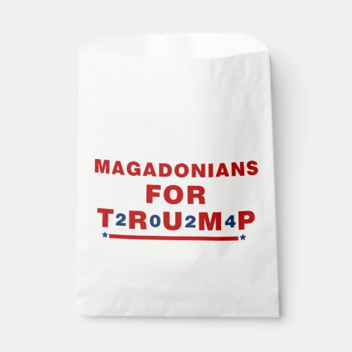 Magadonians For Trump 2024 Red Blue Star Favor Bag
