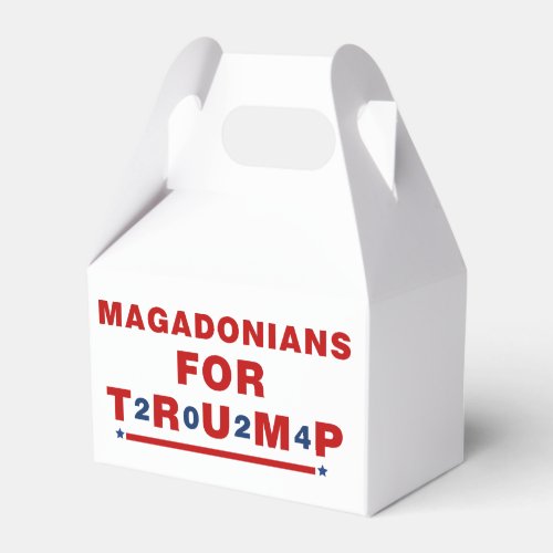 Magadonians For Trump 2024 Red Blue Star Favor Boxes