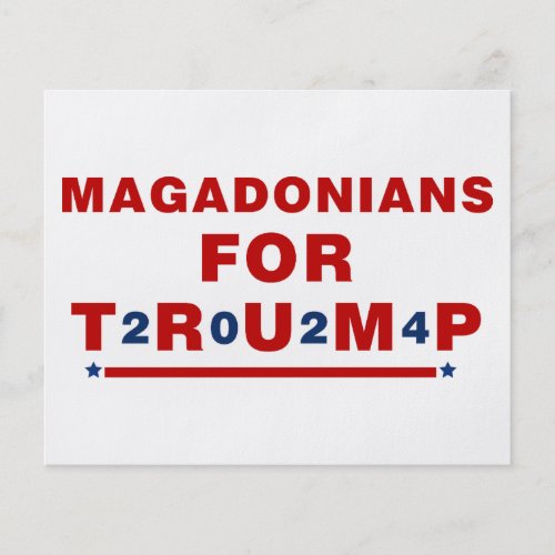 Magadonians For Trump 2024 Red Blue Star Flyer