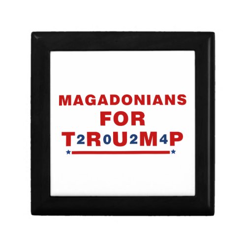 Magadonians For Trump 2024 Red Blue Star Gift Box