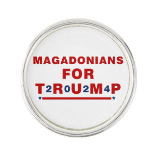 Magadonians For Trump 2024 Red Blue Star Lapel Pin