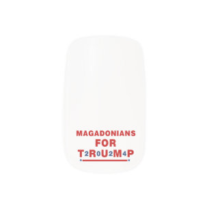 Magadonians For Trump 2024 Red Blue Star Minx Nail Art