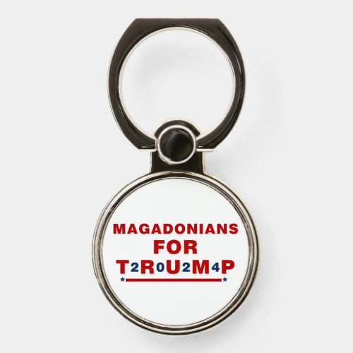 Magadonians For Trump 2024 Red Blue Star Phone Ring Stand