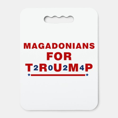 Magadonians For Trump 2024 Red Blue Star Seat Cushion