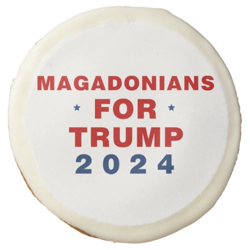 Magadonians For Trump 2024 Red Blue Sugar Cookie