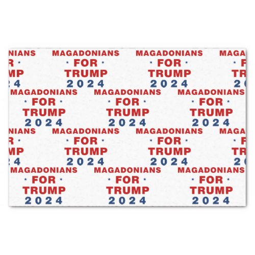 Magadonians For Trump 2024 Red Blue Tissue Paper