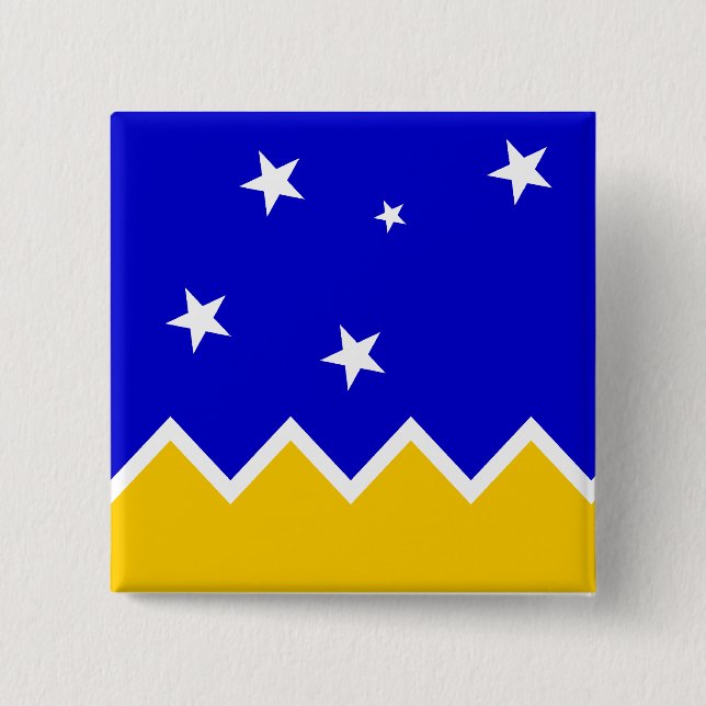 Magallanes, Chile, Antarctica flag Button (Front)