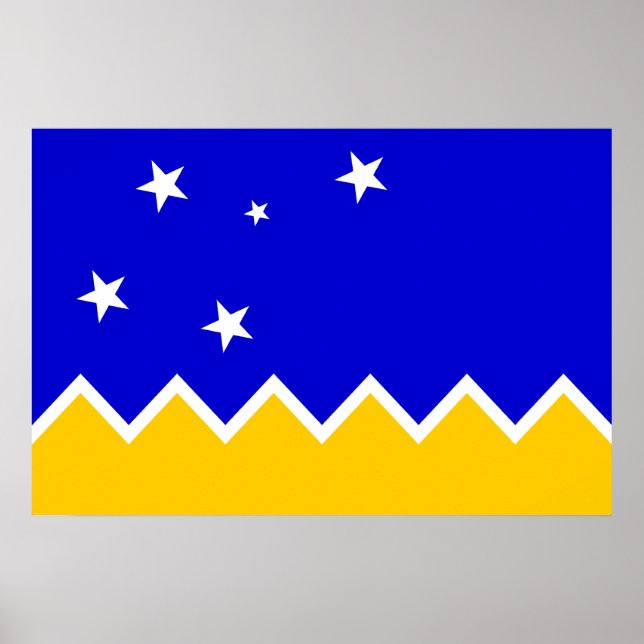 Magallanes, Chile, Antarctica flag Poster (Front)