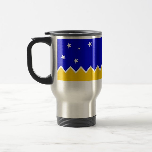 Magallanes, Chile, Antarctica flag Travel Mug (Left)