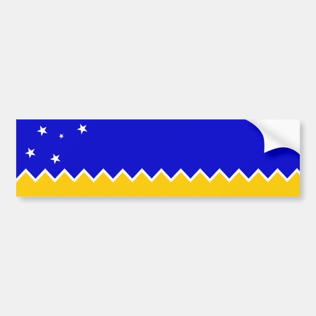 Magallanes Patagonia/Patagonian Flag. Chile Bumper Sticker (Front)