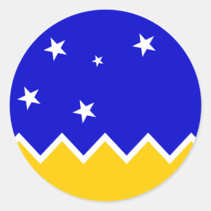Magallanes Patagonia/Patagonian Flag. Chile Classic Round Sticker