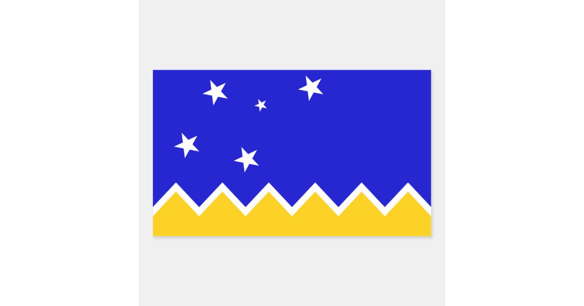 magallanes patagonia patagonian flag chile rectangular sticker
