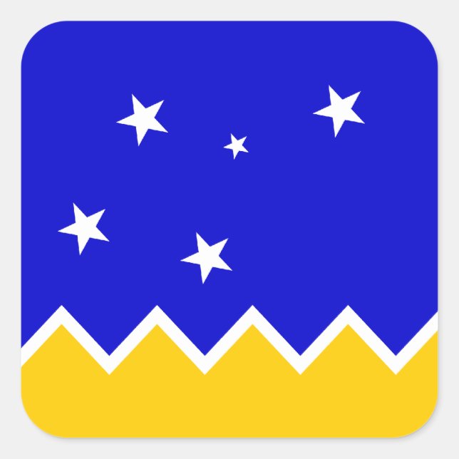 Magallanes Patagonia/Patagonian Flag. Chile Square Sticker (Front)