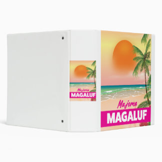 Magaluf Majorca beach travel poster 3 Ring Binder