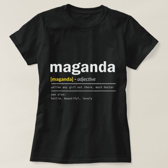 Maganda Filipino Princess  Pinay Philippines Filip T-Shirt (Design Front)