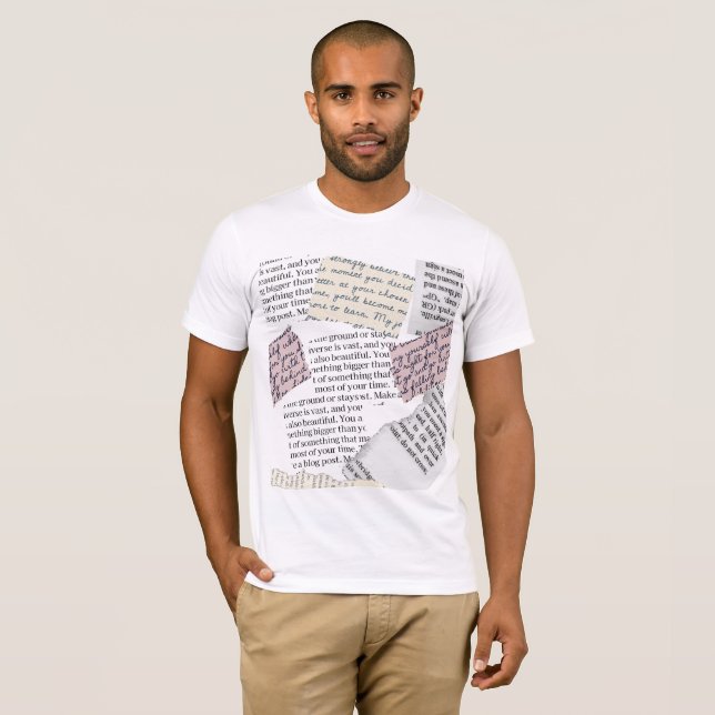 Magazine Aesthetic – Retro Editorial Style T-Shirt (Front Full)