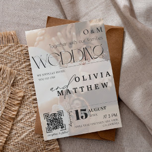 Magazine Cover 2 Photo Wedding  Invitation