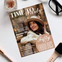 Magazine Cover 50th Birthday Party Invitation