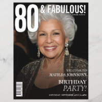 Magazine Cover 80th Birthday Welcome Sign